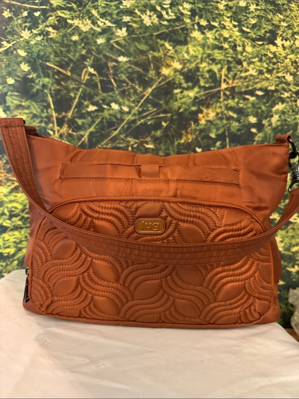 lug Quilted Orange Shoulder Bag